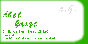 abel gaszt business card